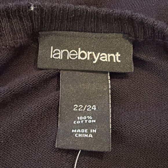 NWT Lane Bryant V Neck Button Down Women’s Black Cardigan Sweater 22/24 - Picture 7 of 10